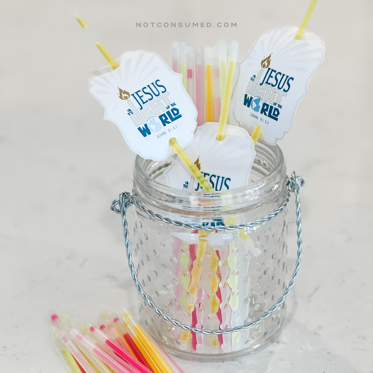 valentines day Bible verse printable glowstick