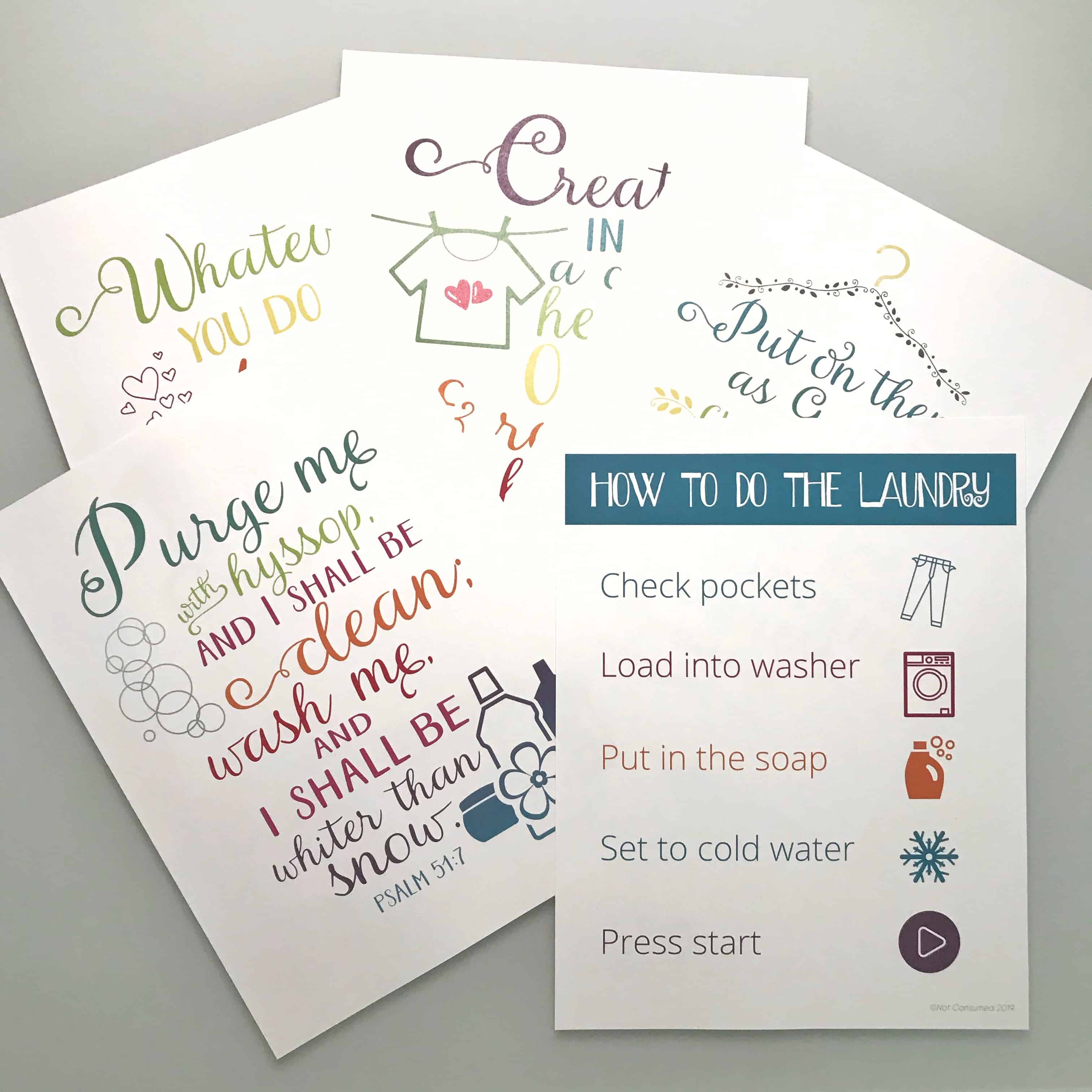 laundry printable pack