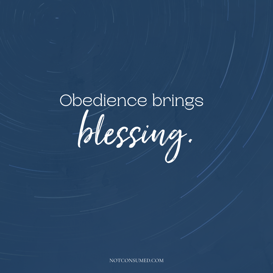 Obedience brings blessing