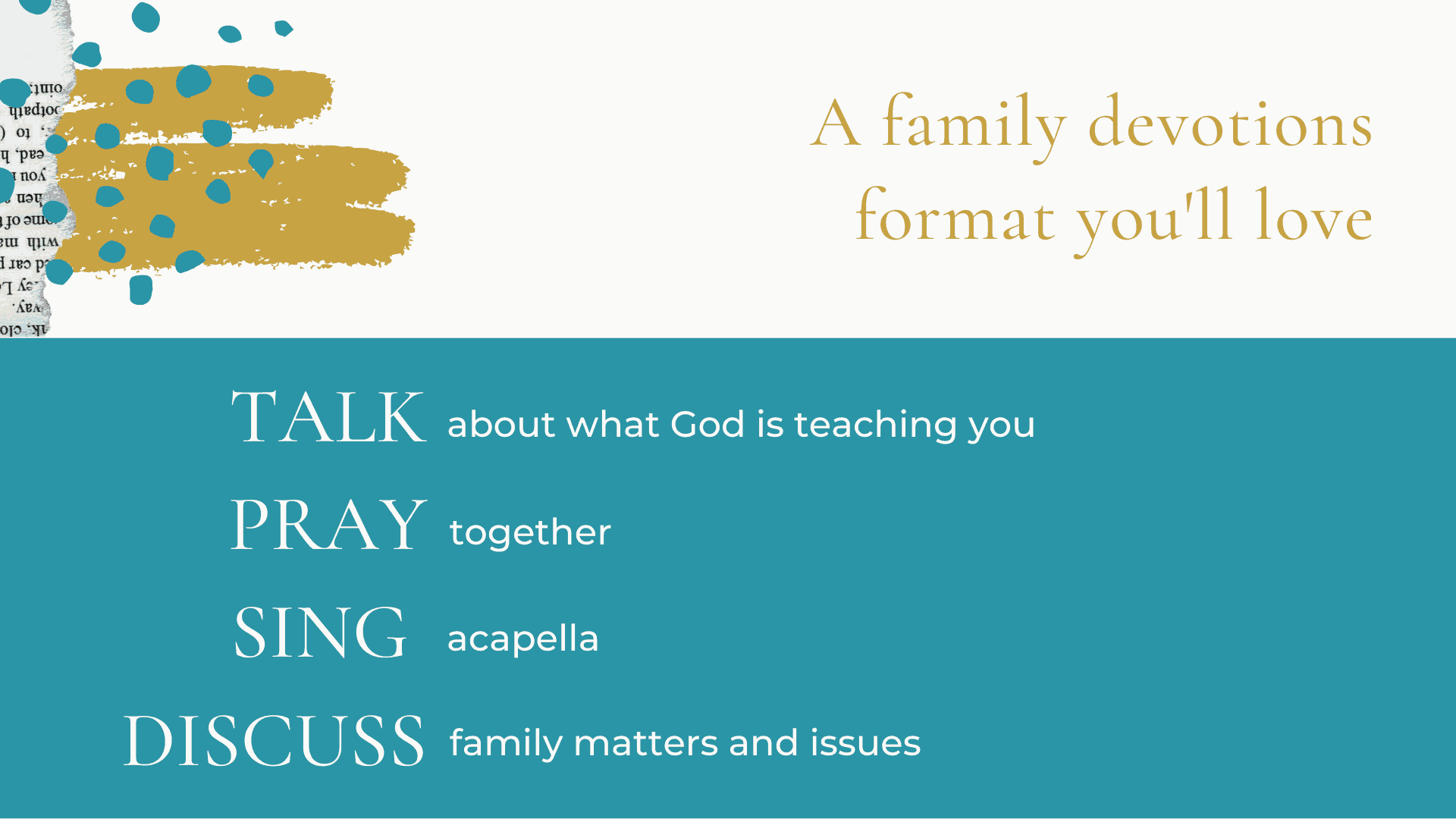 family devotions format