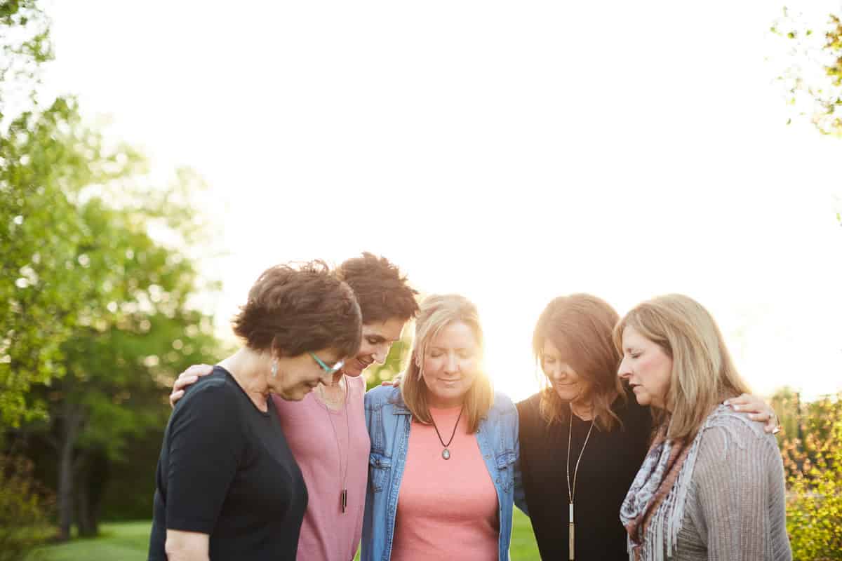Moms praying together is a great way to learn how to pray out loud