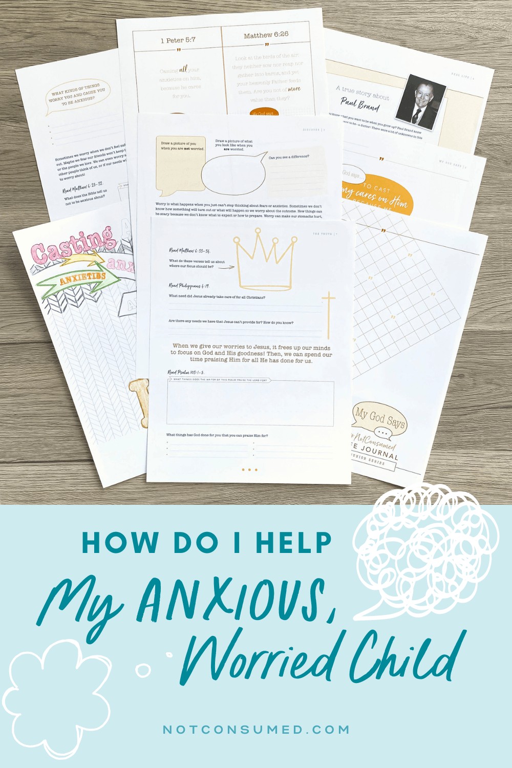 Help an Anxious and worried child pin