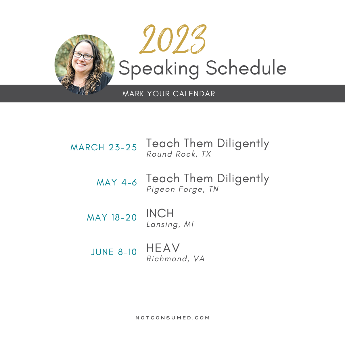 IG Speaking Calendar