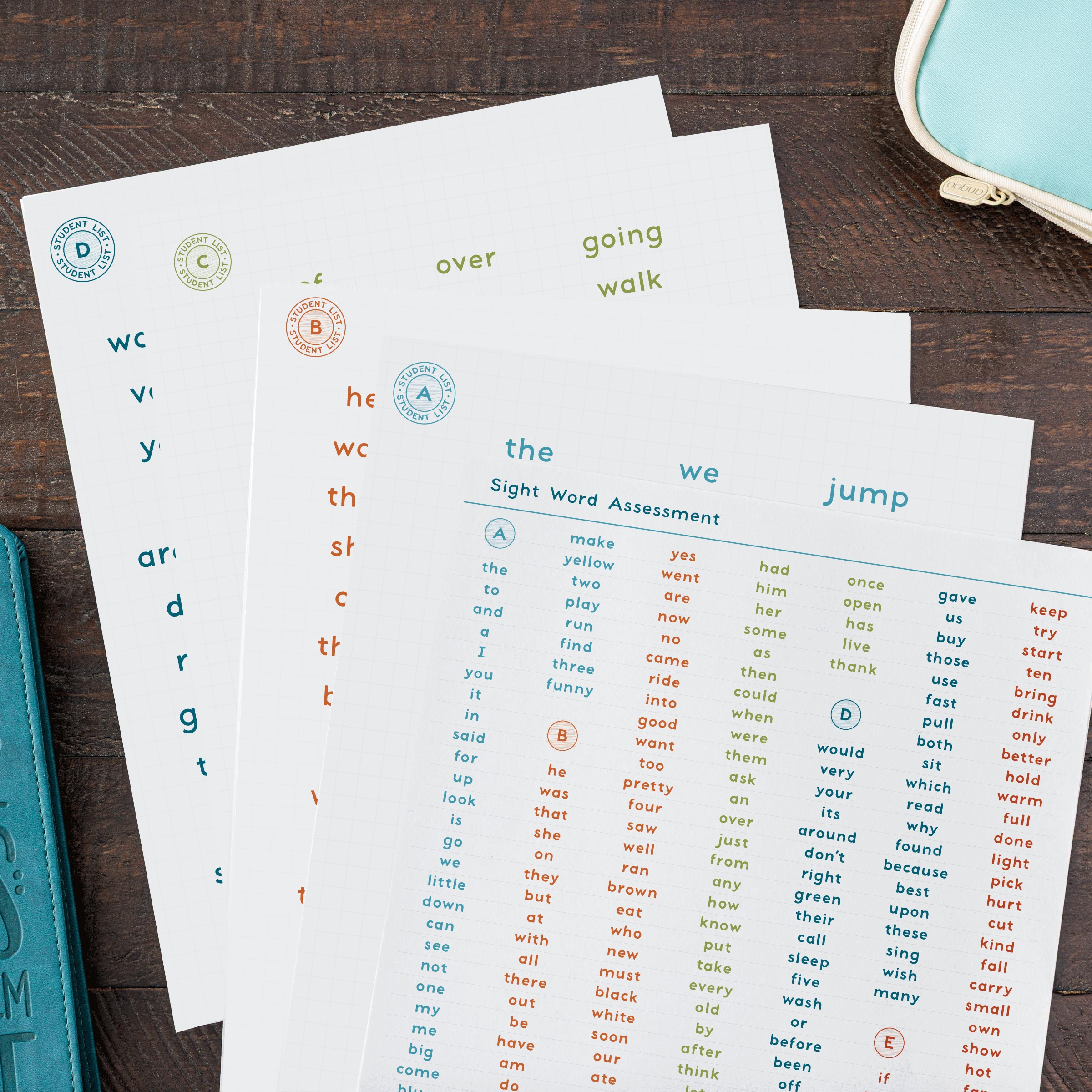 Sight word assessment worksheets