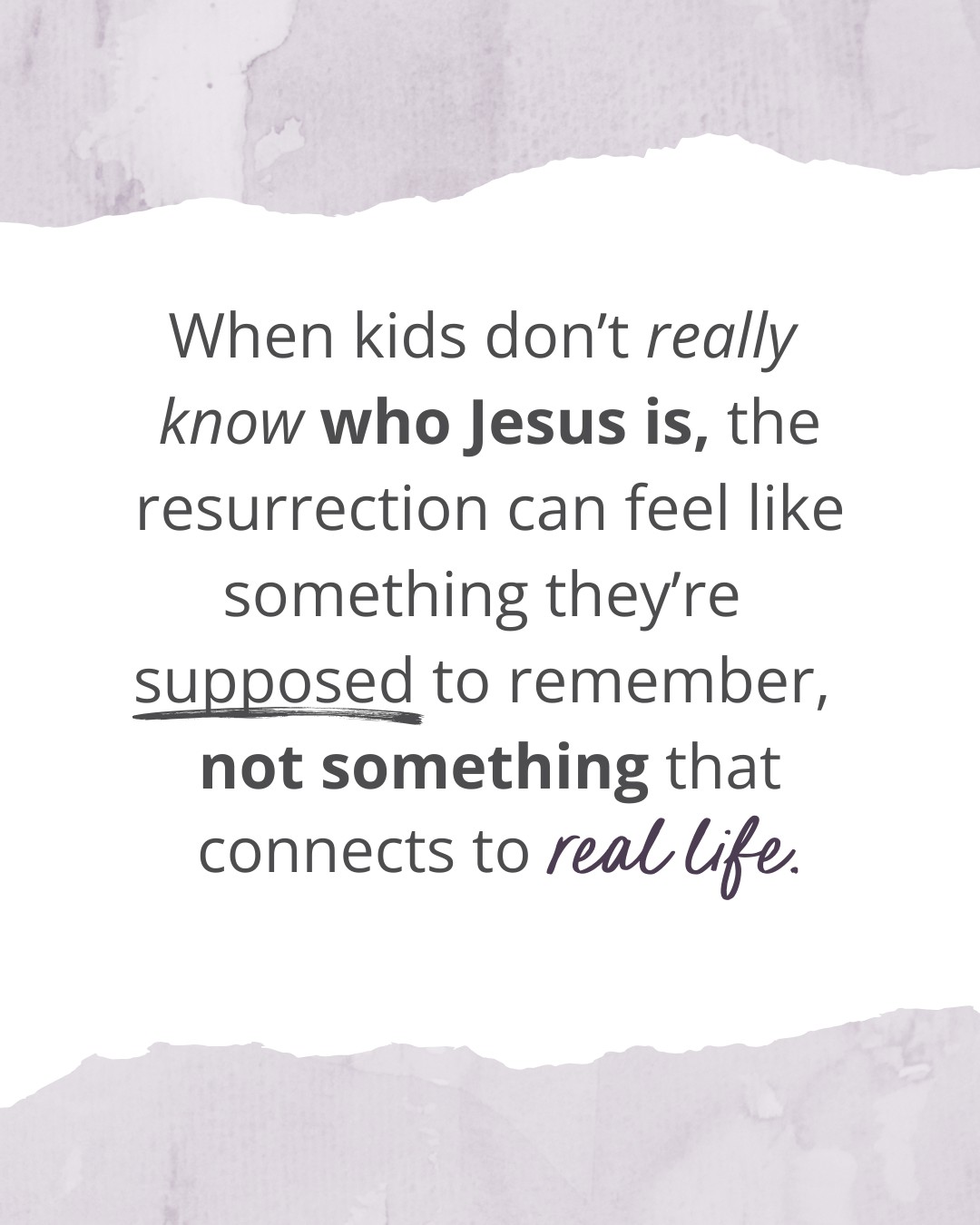 When kids don't really know who Jesus is, the resurrection can feel like something they're supposed to remember, not something that connects to real life.