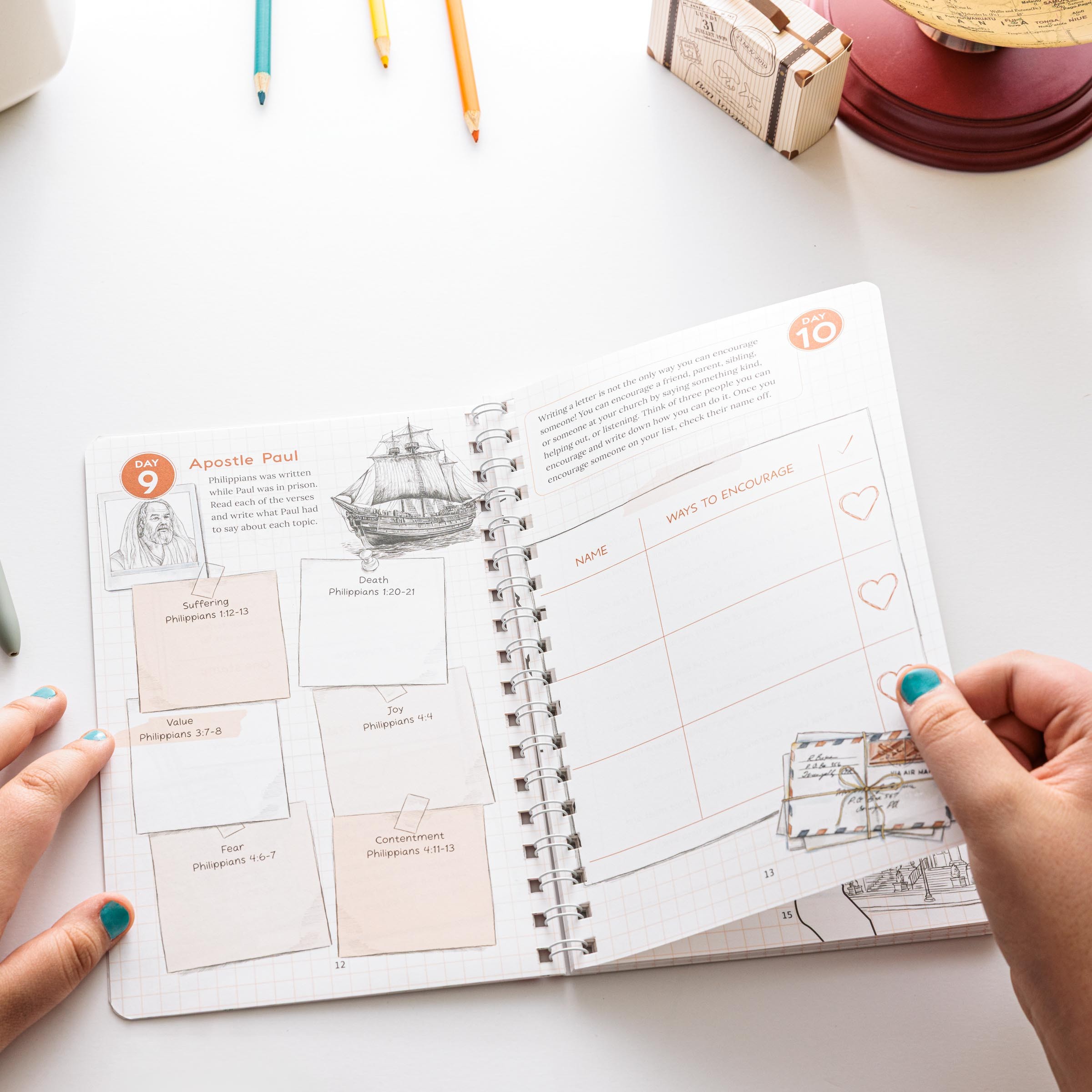 TEN journal lesson page